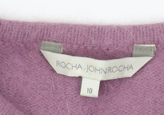 Rocha John Rocha Women’s Purple Angora Knit Pullover