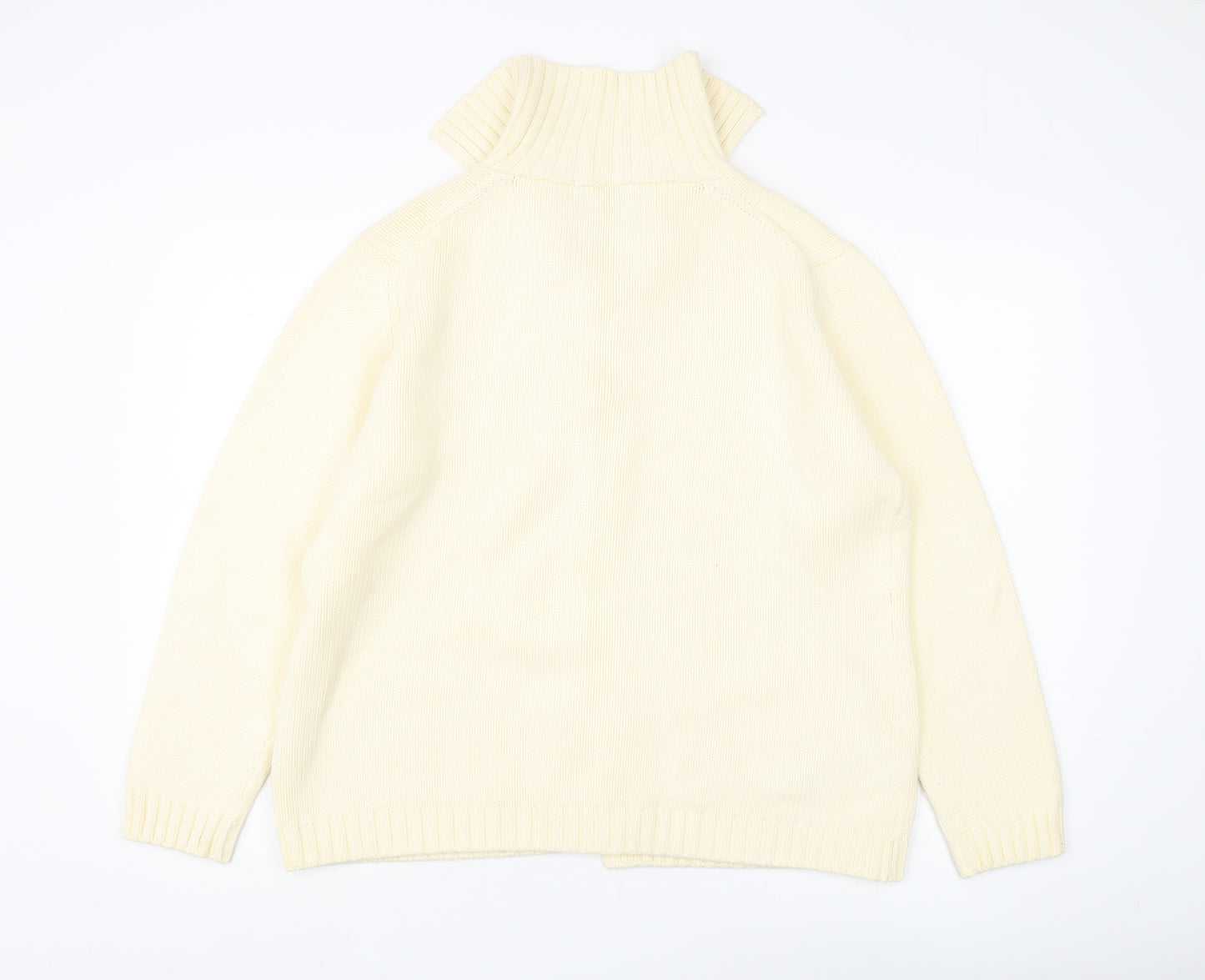 Style by EWM Women's Ivory XL Cardigan Button Knit