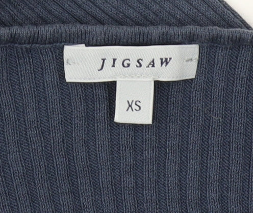 Jigsaw Women's Blue XS Basic Silk Cotton Blouse