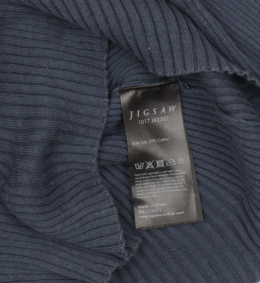 Jigsaw Women's Blue XS Basic Silk Cotton Blouse