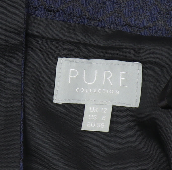 Pure Collection Women's Blue Pencil Skirt Size 12