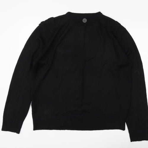 Kangol Men's Black L Pullover Jumper with Logo Accents