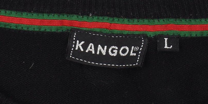 Kangol Men's Black L Pullover Jumper with Logo Accents