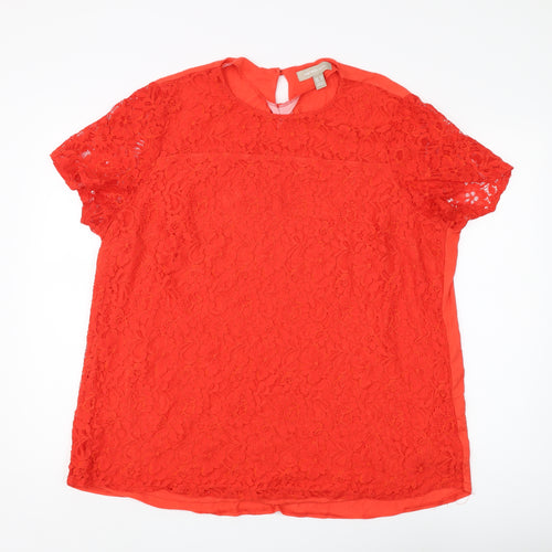 Anthology Women's Red Lace Blouse Size 20