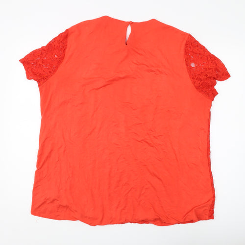 Anthology Women's Red Lace Blouse Size 20