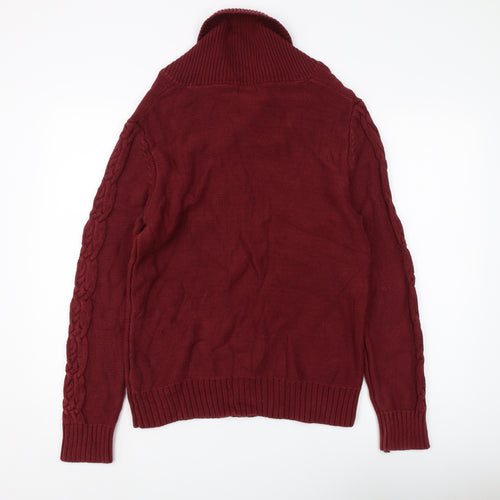 Gap Mens Red Cable-Knit Pullover Jumper S