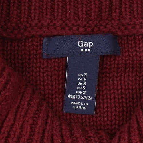 Gap Mens Red Cable-Knit Pullover Jumper S