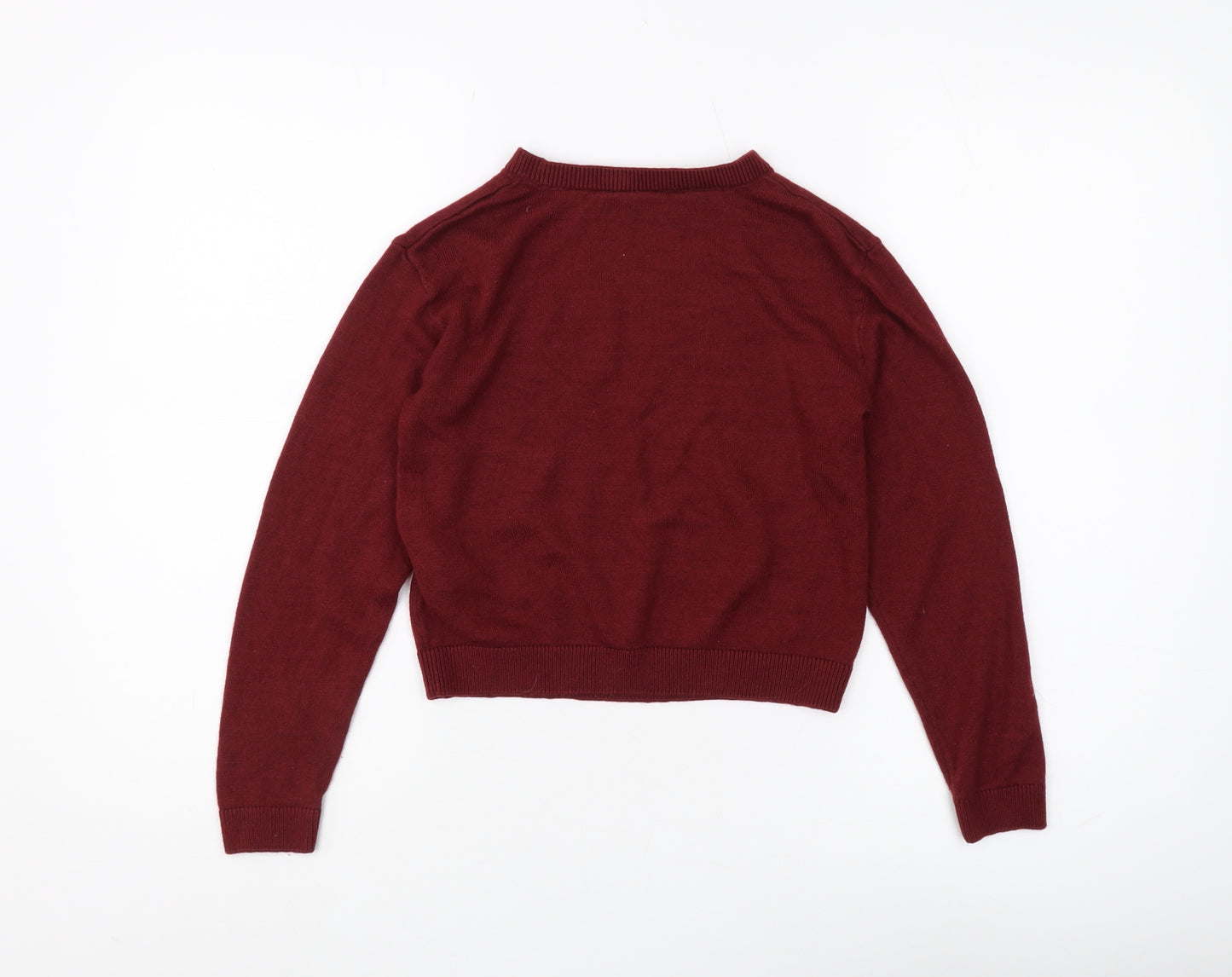 H&M Girls Red Hogwarts Pullover Jumper, Size 12 Years