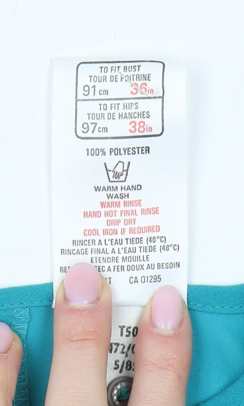 St Michael Women's Green A-Line Dress Size 14