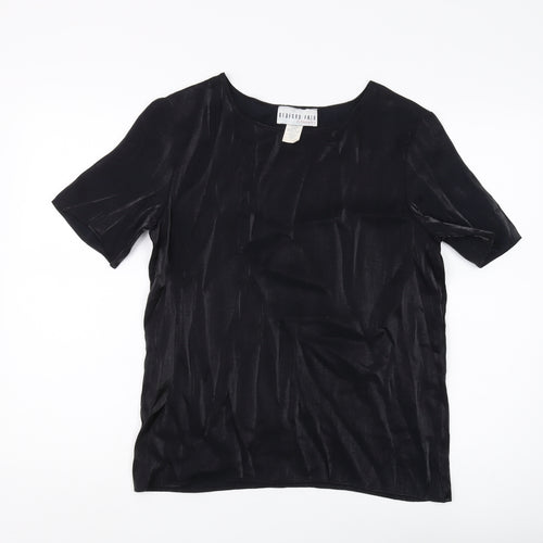 Bedford Fair Women's Black Short Sleeve Top M