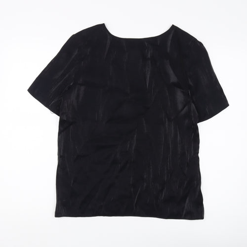 Bedford Fair Women's Black Short Sleeve Top M