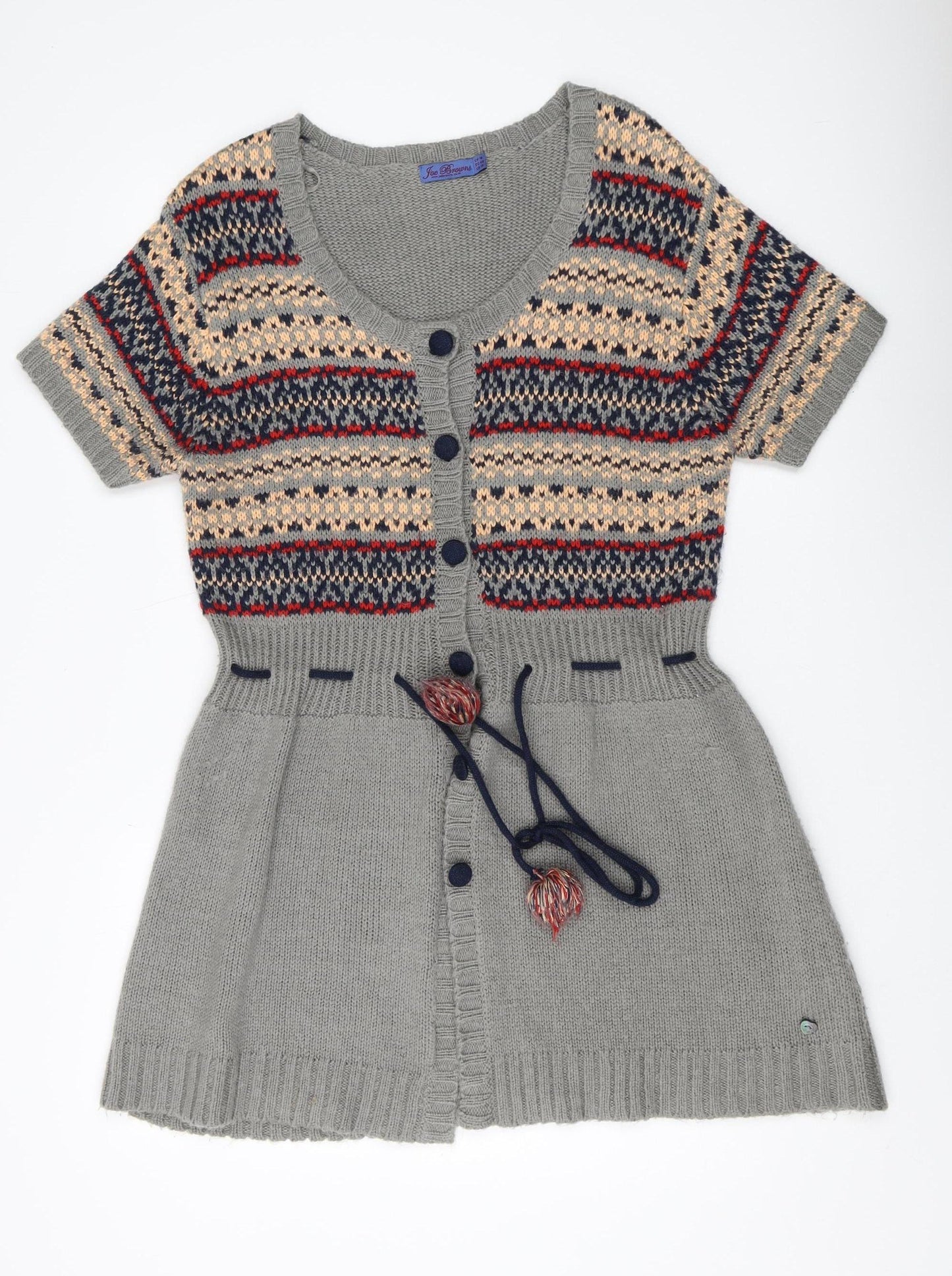 Joe Browns Women’s Grey Cardigan Size 18 Short Sleeve