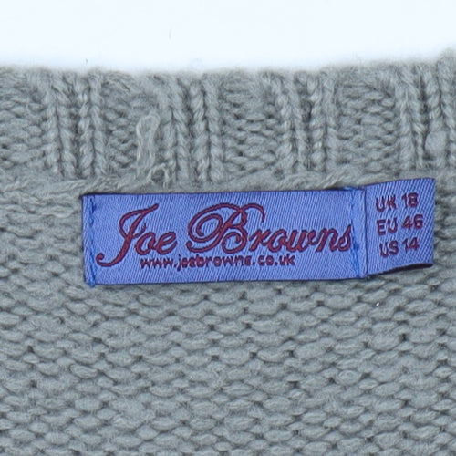 Joe Browns Women’s Grey Cardigan Size 18 Short Sleeve