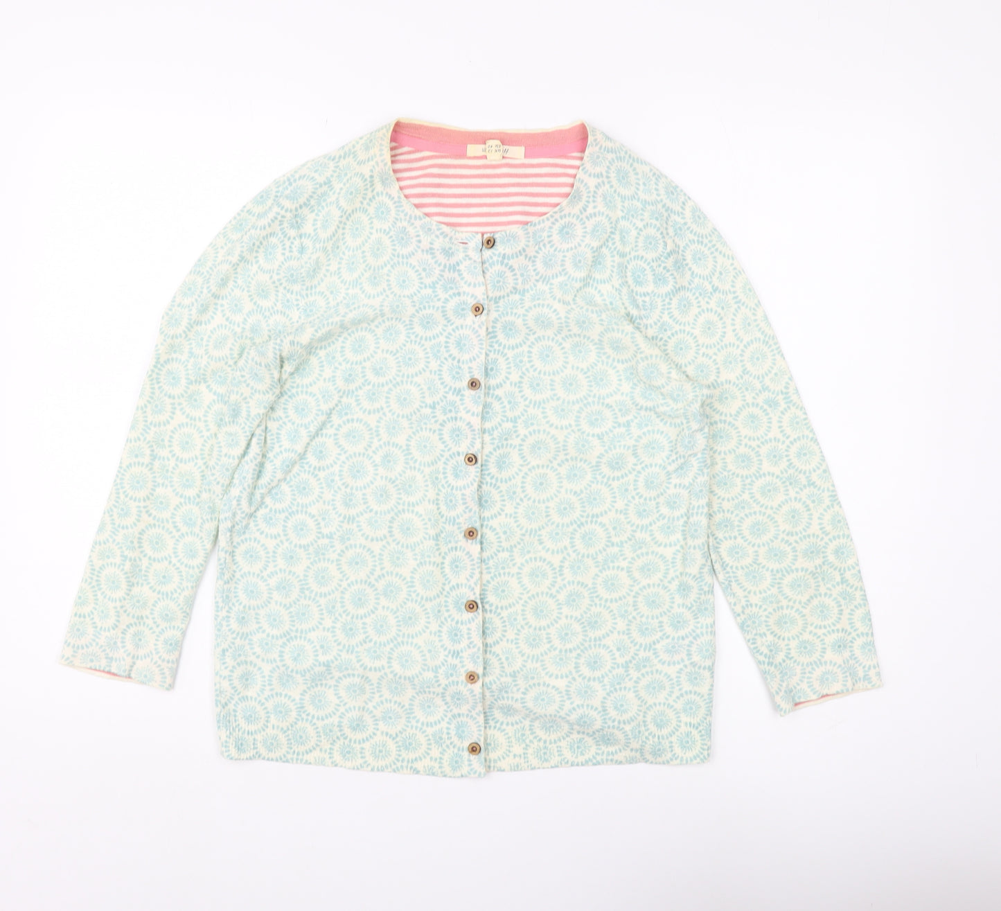 White Stuff Women's Green Cardigan, UK 12, Button Accents