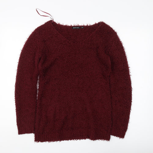 Brave Soul Women's Red Pullover Jumper Size 12
