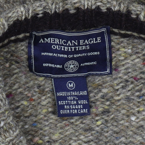 American Eagle Women's Brown Pullover Jumper M