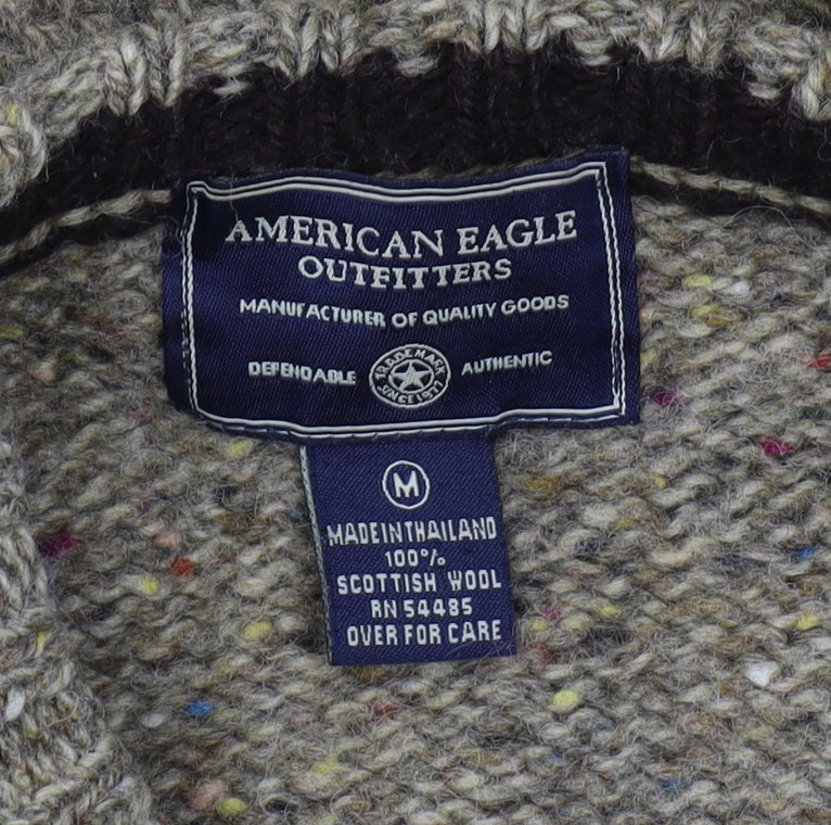 American Eagle Women's Brown Pullover Jumper M