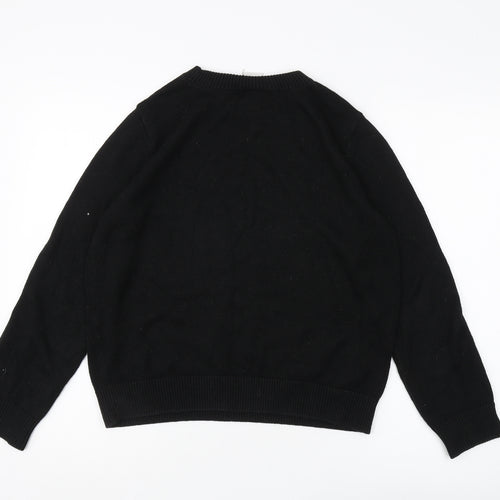 Disney Women's Black Mickey Mouse Pullover Jumper Size 12