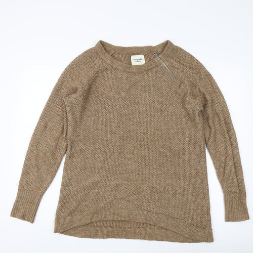 Abercrombie & Fitch Women's Beige Pullover Jumper L