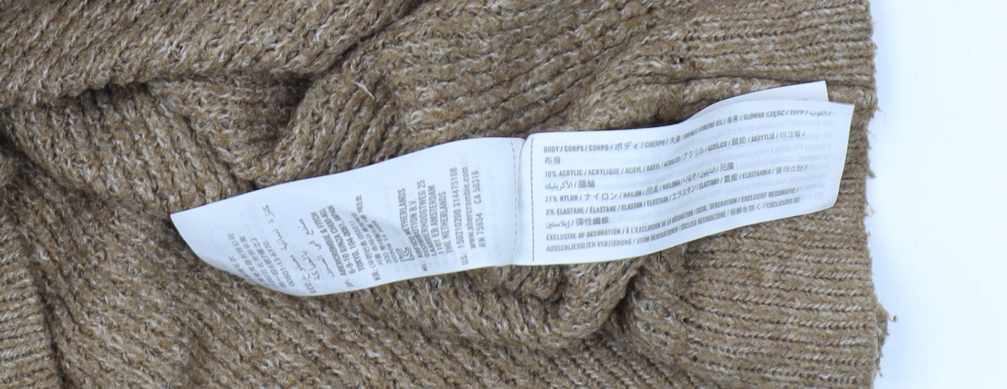 Abercrombie & Fitch Women's Beige Pullover Jumper L