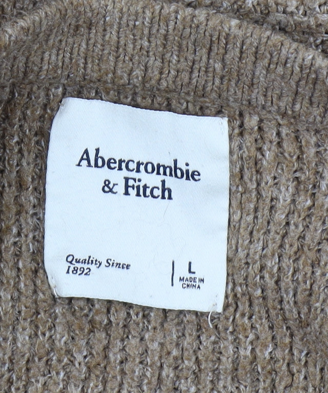 Abercrombie & Fitch Women's Beige Pullover Jumper L