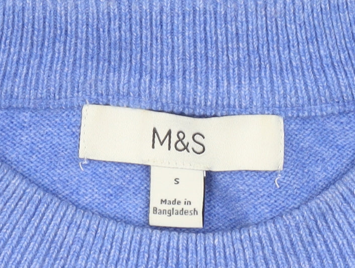 Marks and Spencer Women's Blue Pullover Jumper Size S
