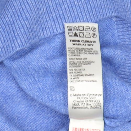 Marks and Spencer Women's Blue Pullover Jumper Size S