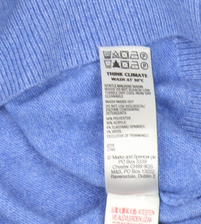 Marks and Spencer Women's Blue Pullover Jumper Size S