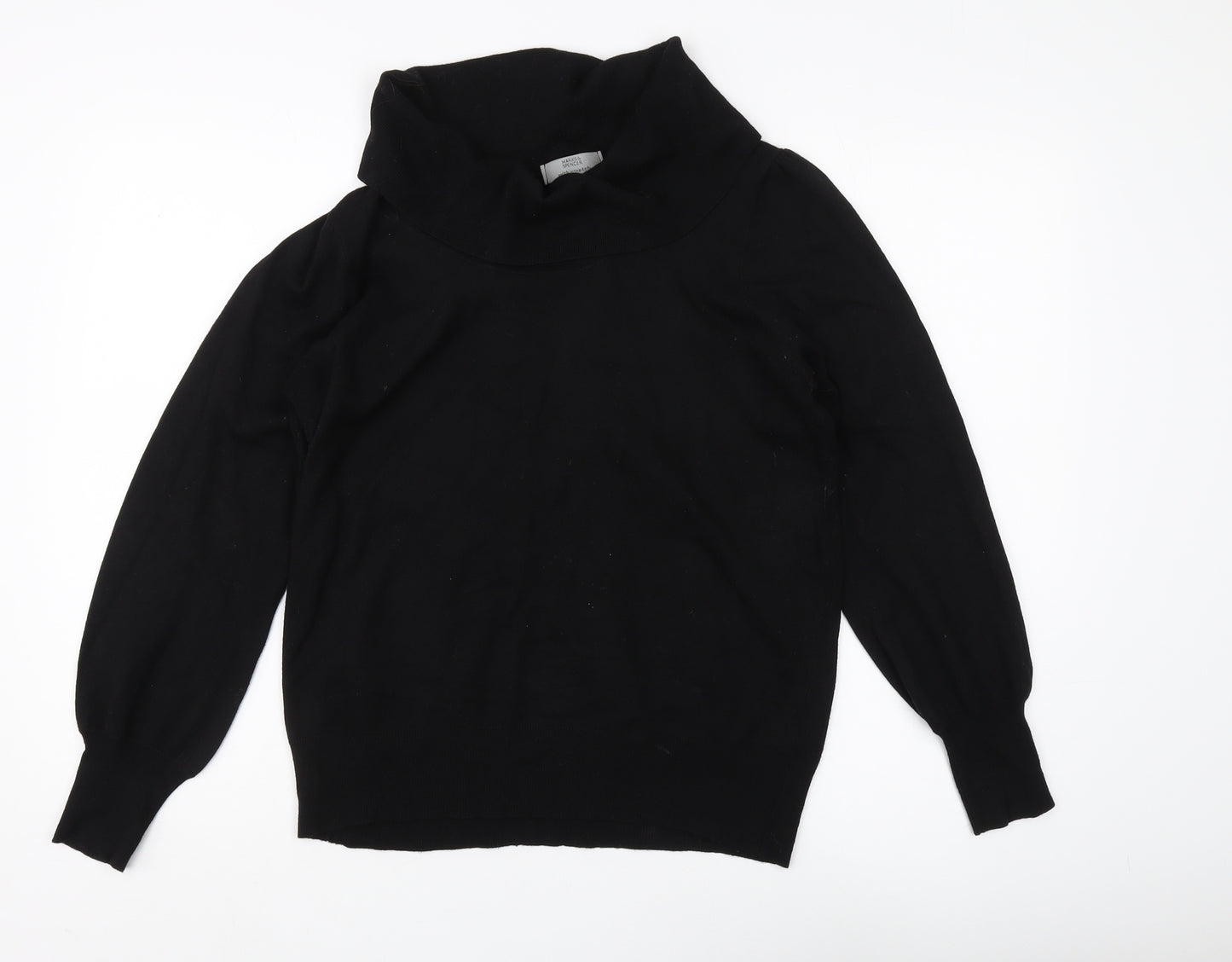 Marks and Spencer Black Cowl Neck Women's Jumper Size 16