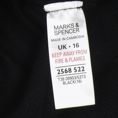 Marks and Spencer Black Cowl Neck Women's Jumper Size 16