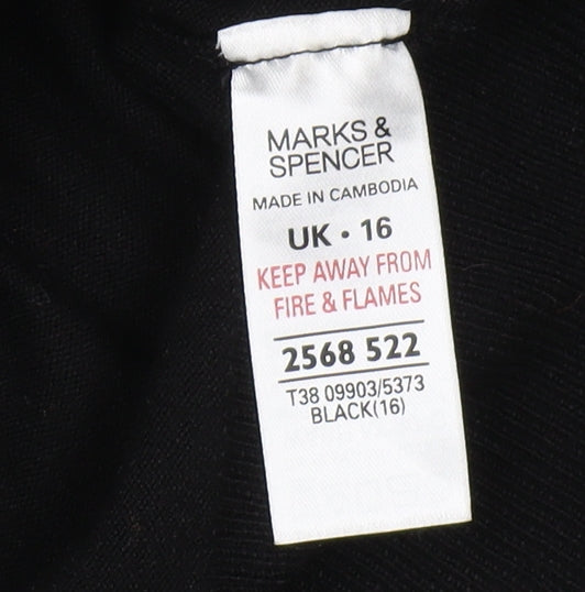 Marks and Spencer Black Cowl Neck Women's Jumper Size 16