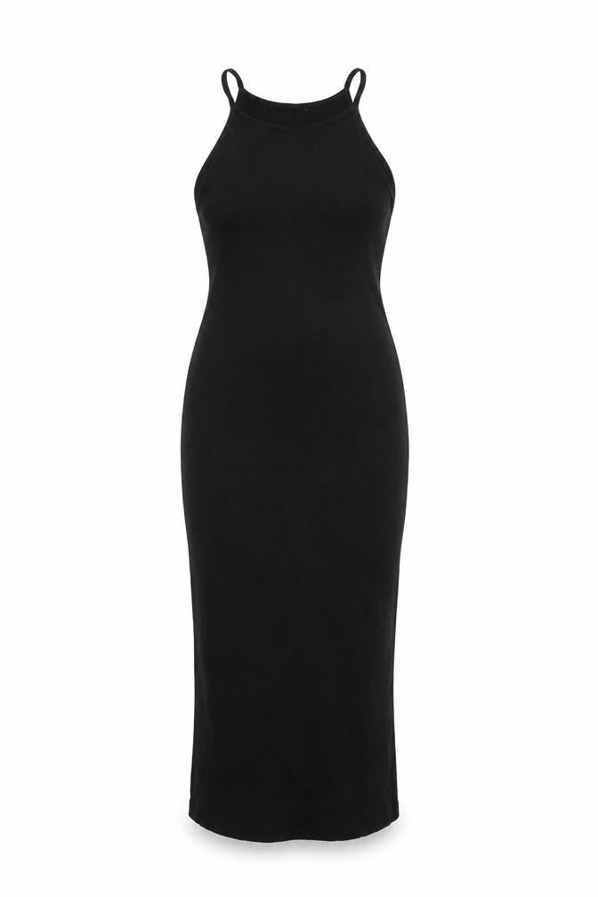 BIKBOK Women's Black Slip Dress, M, Casual Stretch