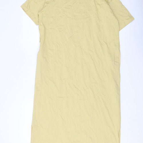 Uniqlo Women's Yellow T-Shirt Dress XS Casual