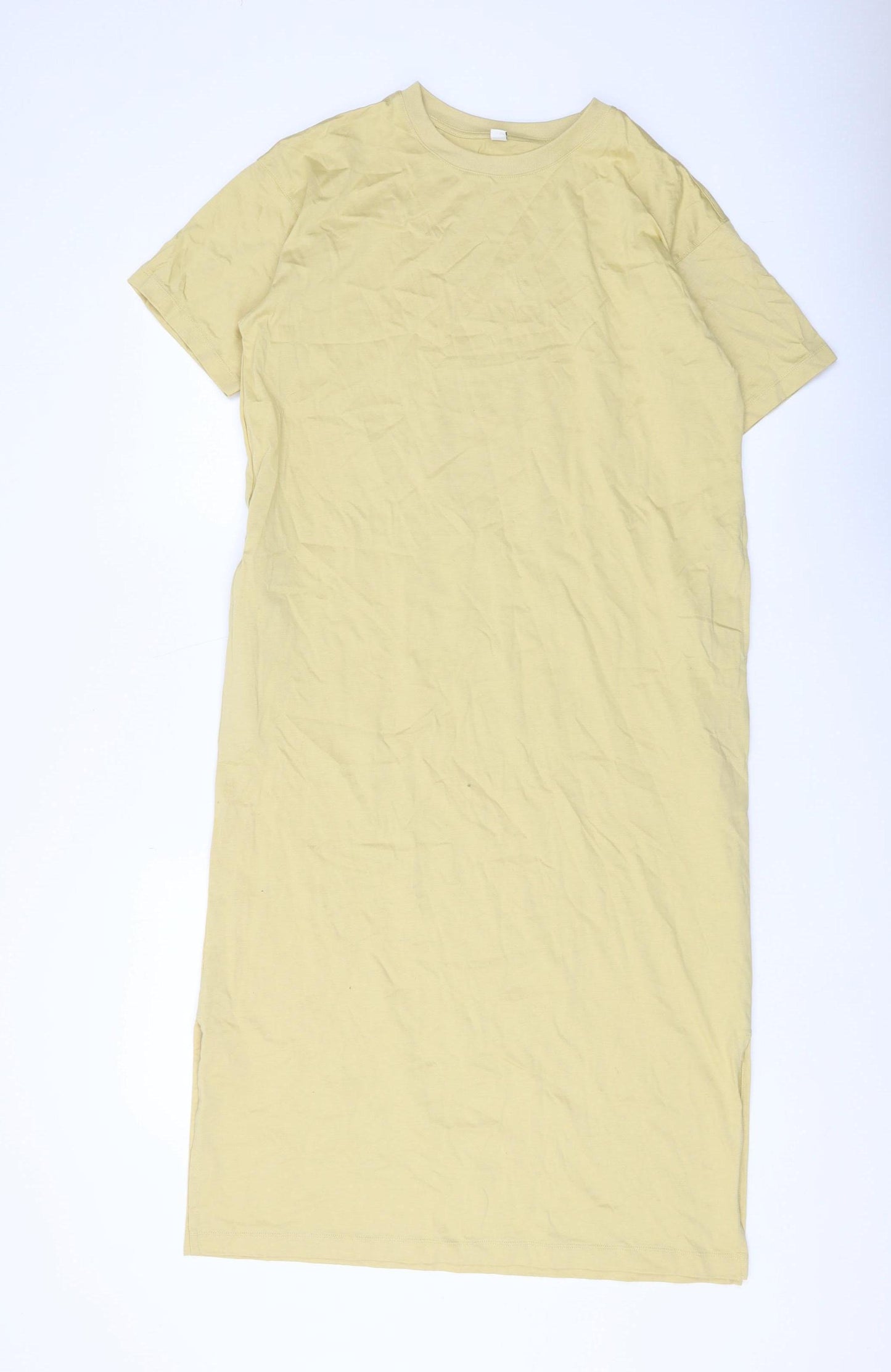 Uniqlo Women's Yellow T-Shirt Dress XS Casual