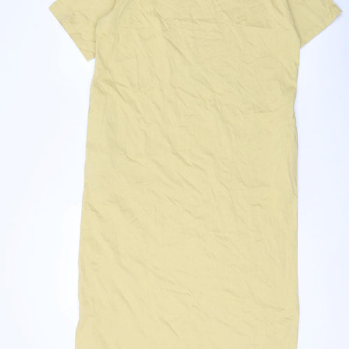 Uniqlo Women's Yellow T-Shirt Dress XS Casual