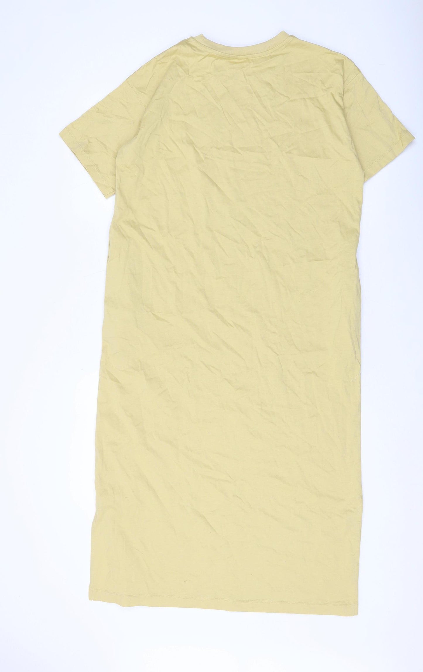 Uniqlo Women's Yellow T-Shirt Dress XS Casual