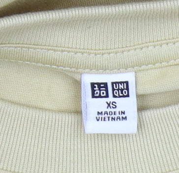 Uniqlo Women's Yellow T-Shirt Dress XS Casual