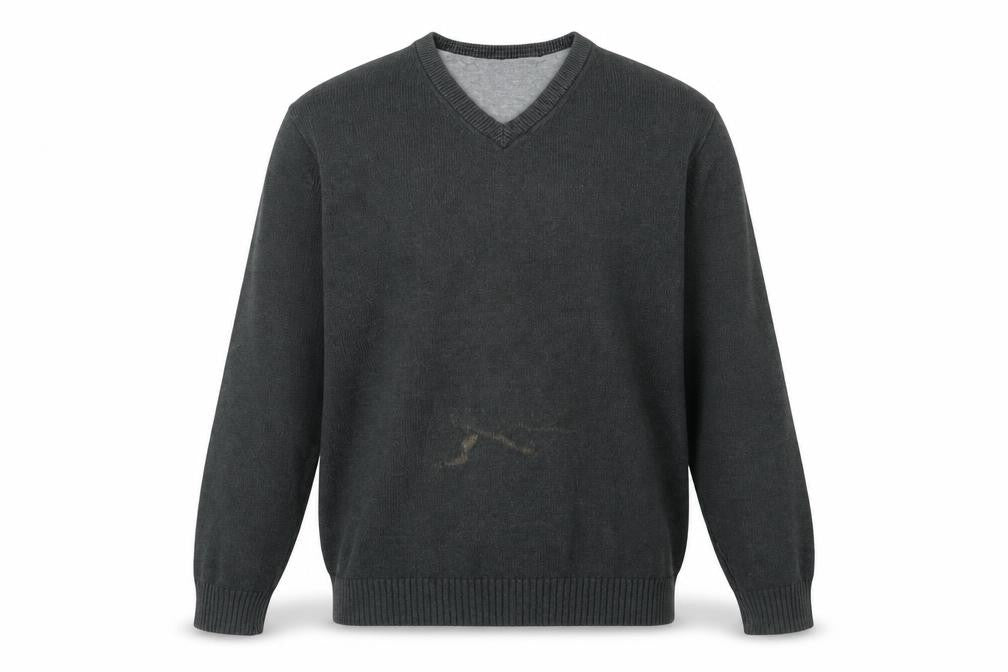 Front view of Maine New England Men's Grey V-Neck jumper L