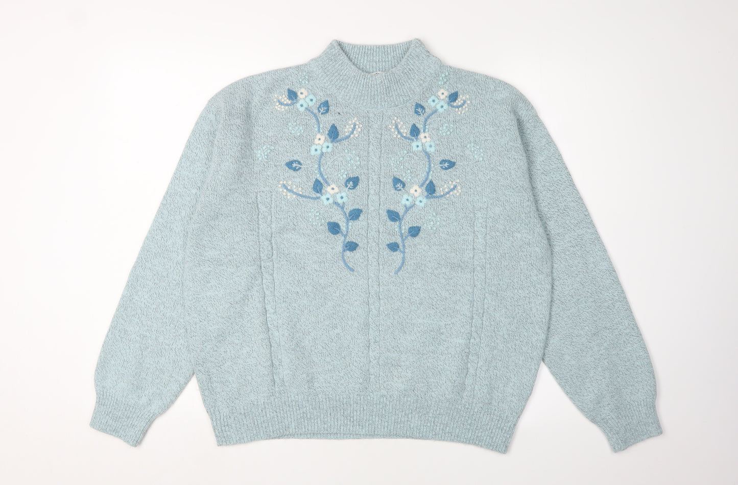 Berketex Women’s Blue Floral Knit Jumper Size 18-20