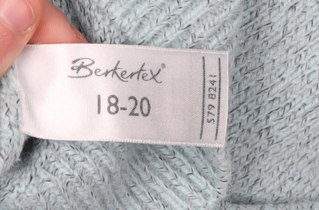 Berketex Women’s Blue Floral Knit Jumper Size 18-20