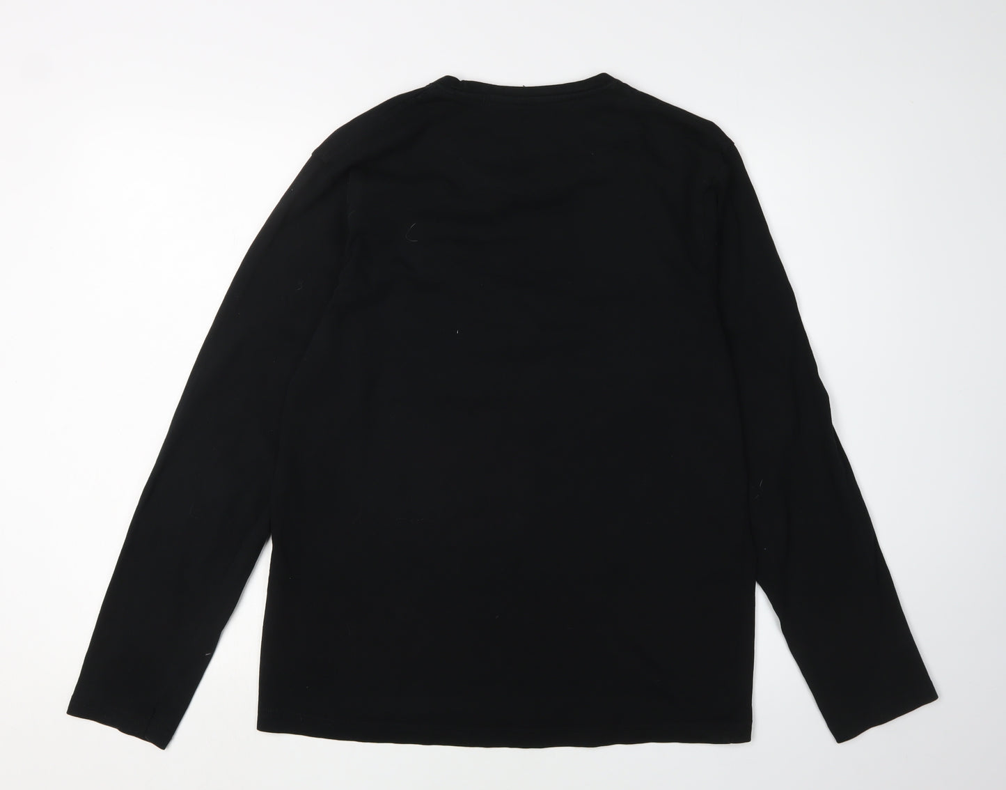Carry Formal Men's Black Graphic Print Long Sleeve T-Shirt L