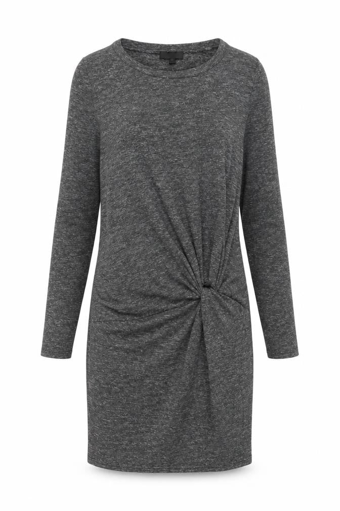 Front view of Topshop Women's Grey Bodycon Dress, size 8
