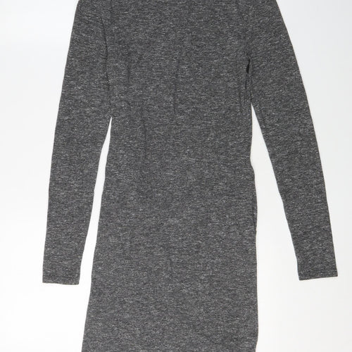 Topshop Women's Grey Bodycon Dress, Size 8