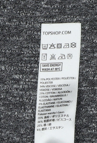 Topshop Women's Grey Bodycon Dress, Size 8