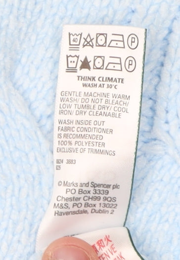 Marks and Spencer Women's Blue Crew Neck Pullover Jumper