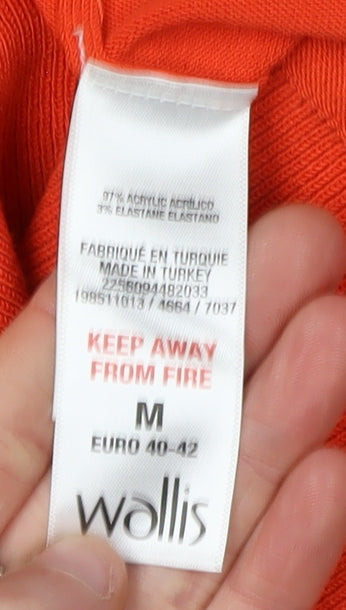 Wallis Women’s Orange Cardigan, Size M