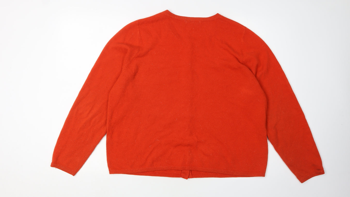 Marks and Spencer Women's Orange Cardigan Size 18