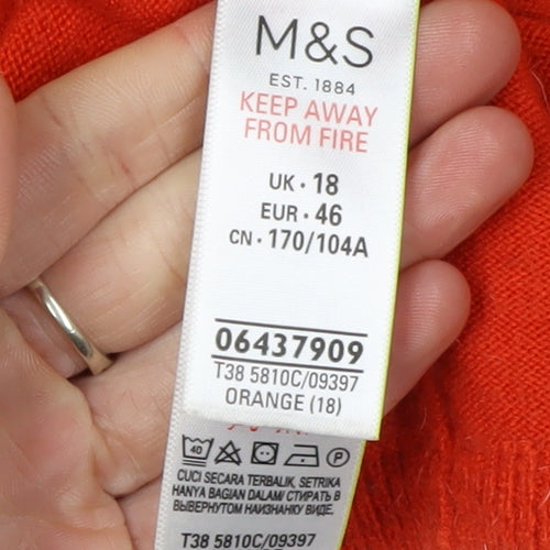 Marks and Spencer Women's Orange Cardigan Size 18