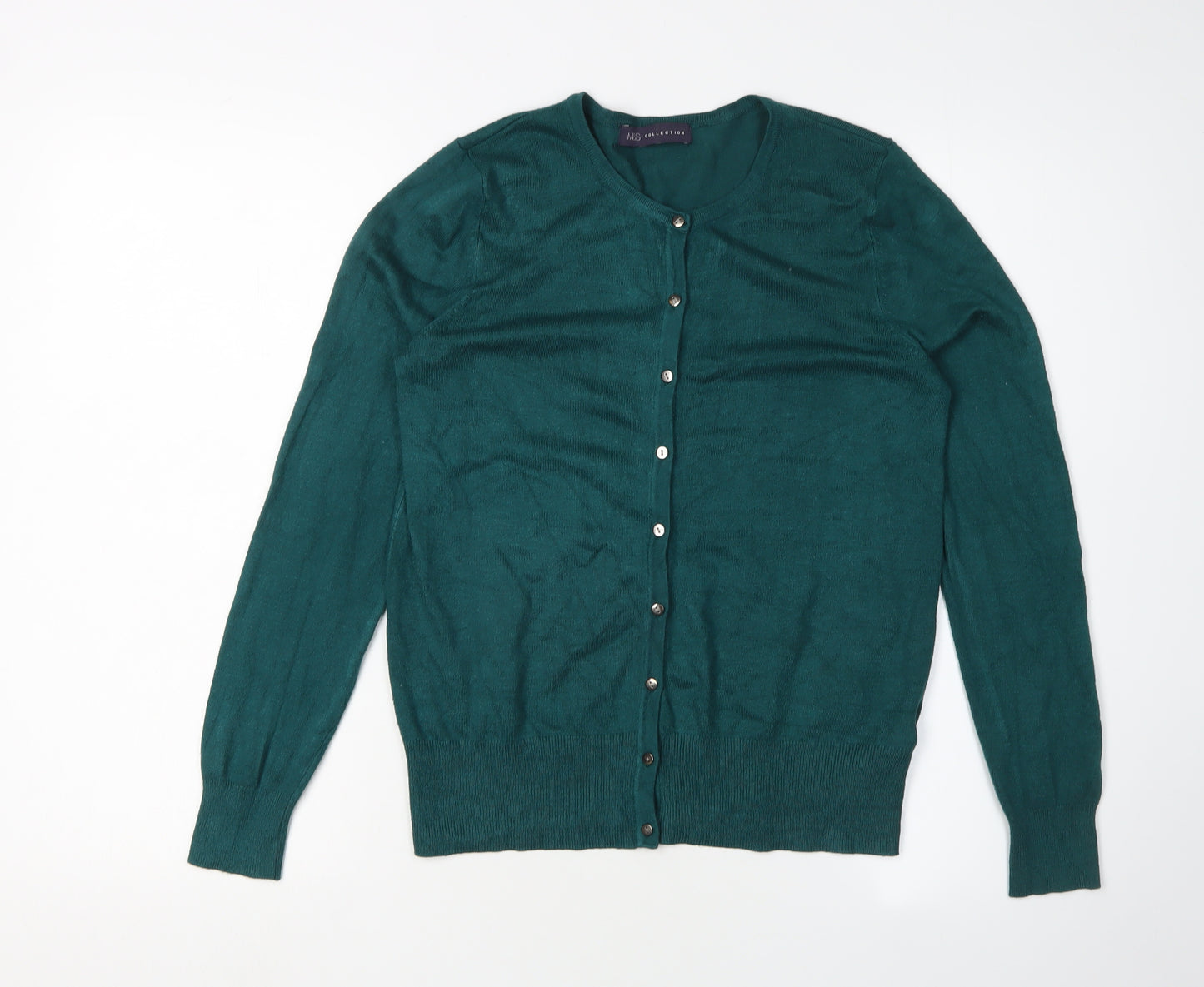 Marks and Spencer Women's Green Cardigan Size 10