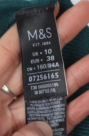 Marks and Spencer Women's Green Cardigan Size 10